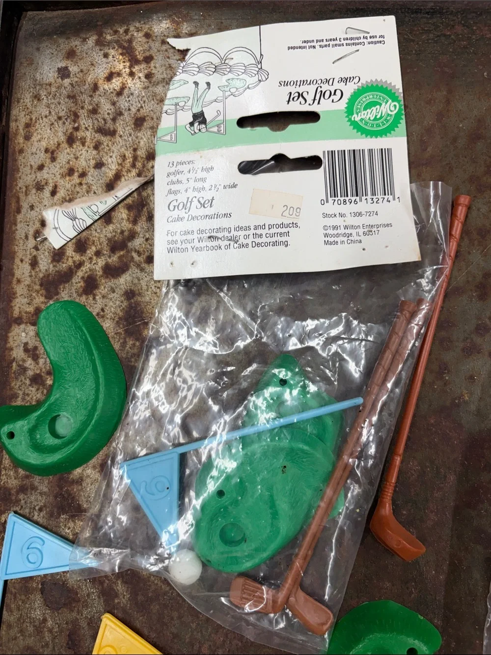 Vintage Golf Cake Topper Cake Decorating Bundle.Various Conditions-Sealed & Open